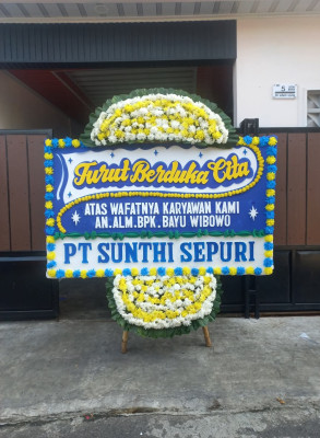 Papan Bunga Duka di Sukarame